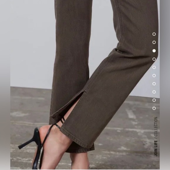 ZARA Split Hem High Waisted Jeans NWT - Picture 9 of 10